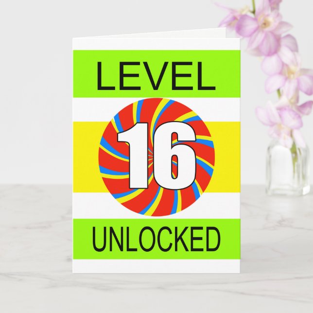 16th Birthday Computer Gamer Card (Orchid)