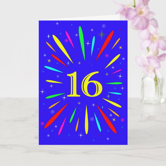 16th Birthday Explosion Card (Orchid)