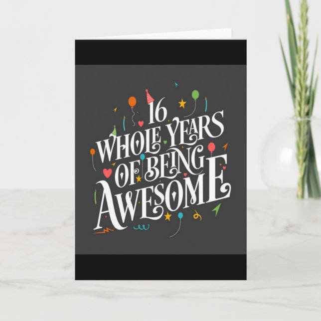 **16th** BIRTHDAY FOR A VERY *SPECIAL TEENAGER* Card (Front)