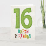 16th Birthday Happy Birthday Card Design<br><div class="desc">this card is blank inside... (designed by MarloDeeDesigns.com) © 2004-2012 MarloDee Designs: All rights reserved. All necessary licenses have been purchased and are on file. Images on this site are NOT public domain. You may not copy, duplicate, alter or scan these designs, images, illustrations, photography, art and writing. You may...</div>