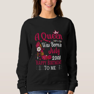 16th Birthday High Heel A Queen Was Born In July 2 Sweatshirt