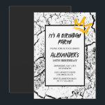 16th birthday invitation Men Graffiti Party Black<br><div class="desc">16th birthday invitation Men Graffiti Party Black</div>