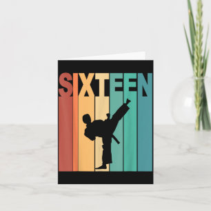 16th Birthday Karate Taekwondo Theme 16 Year Old Card