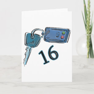 16th Birthday Keys Gifts Card