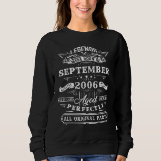 16th Birthday  Legends Born In September 2006 16 Y Sweatshirt