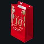 16th Birthday Party Black and Gold Balloons Small  Gift Bag<br><div class="desc">16th Birthday Party Black and Gold Balloons and Confetti Gift Bag. For further customisation,  please click the "Customise it" button and use our design tool to modify this template.</div>