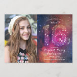 16th Birthday Party Galaxy Constellations Photo Invitation<br><div class="desc">Sweet 16th Birthday Party Invitation Photo Cards Templates - Chic Constellation Number "16" with Gorgeous Night Star Sky Colourful Nebula Cosmic Space Galaxy with Constellations.
All Text Style,  Colours,  Sizes Can Be Modified To Fit Your Needs.</div>