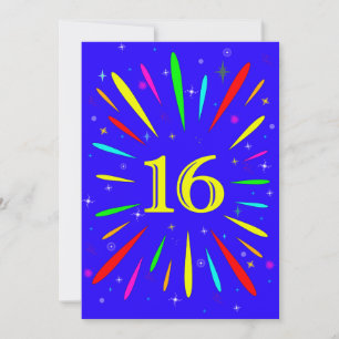 16th Birthday Party Invitation Explosion