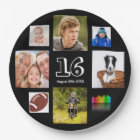 16th birthday party photo collage boy black