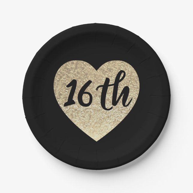 16th birthday party plates (Front)
