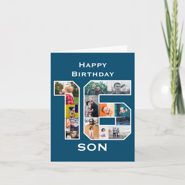 16th Birthday Photo Card (Front)