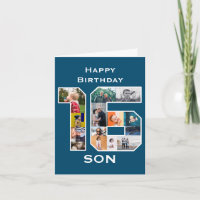 16th Birthday Photo Card