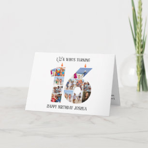 16th Birthday Photo Card