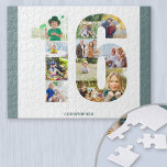 16th Birthday Photo Collage Number 16 Keepsake Jigsaw Puzzle<br><div class="desc">Create your own photo puzzle for a unique 16th birthday gift. Holding 12 custom photos, the photo puzzle can be further personalised with a name and/or short message. The number 16 photo collage has a variety of landscape, square and portrait photos, giving you lots of flexibility in placing your favourite...</div>