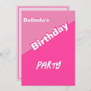 16th Birthday Pretty Pink Invitation