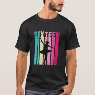 16Th Birthday Retro Ballet Dancer 16 Years Old Bir T-Shirt