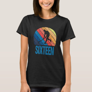 16th Birthday Retro Field Hockey 16 Years Old Boy T-Shirt