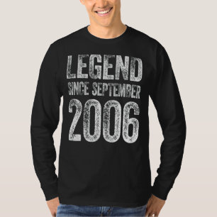 16th Birthday September Born 16 Years Legend Since T-Shirt