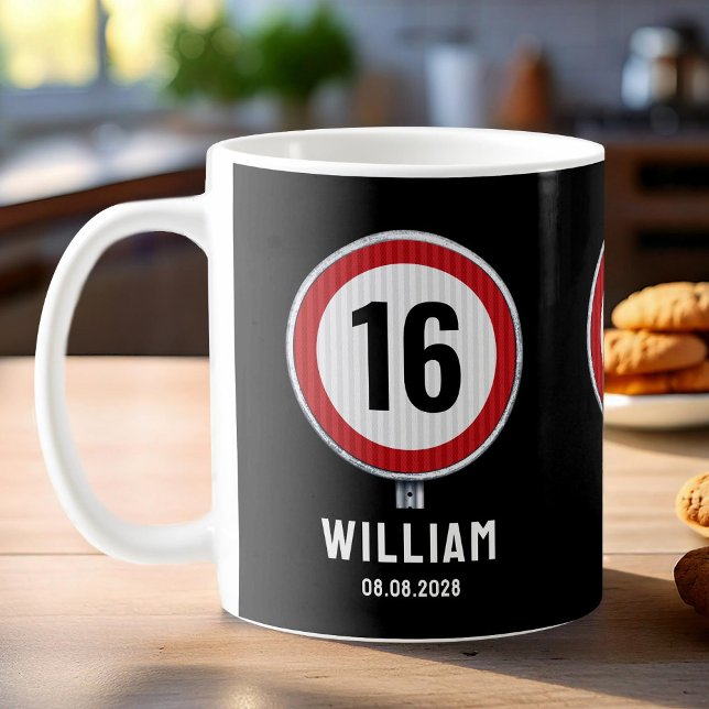 16th Birthday Speed Limit Coffee Mug (Creator Uploaded)