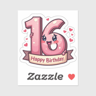 16th Birthday Sticker