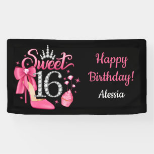 16th Birthday. Sweet 16 girls Banner