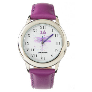 16th Birthday Sweet Sixteen Purple Girl Pretty  Watch