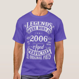 16th Birthday Tee Vintage Legends Born In 2006 16 