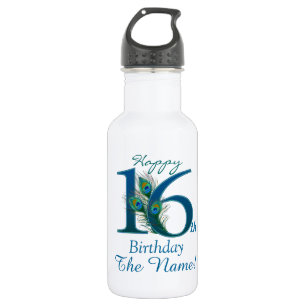 16th Birthday Template 100% personalised 532 Ml Water Bottle