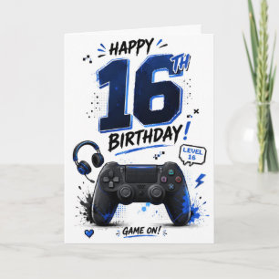 16th Boy Gaming Birthday Card