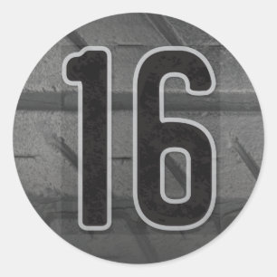 16th Boy's Birthday Sticker