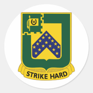 16th Cavalry Regiment-Insignia Colour Patch Classic Round Sticker