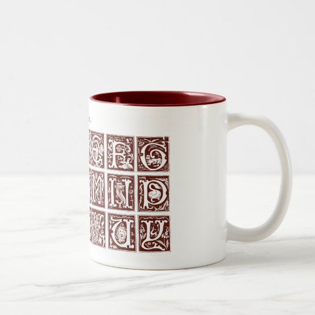 16th Century Alphabet Mug (Right)