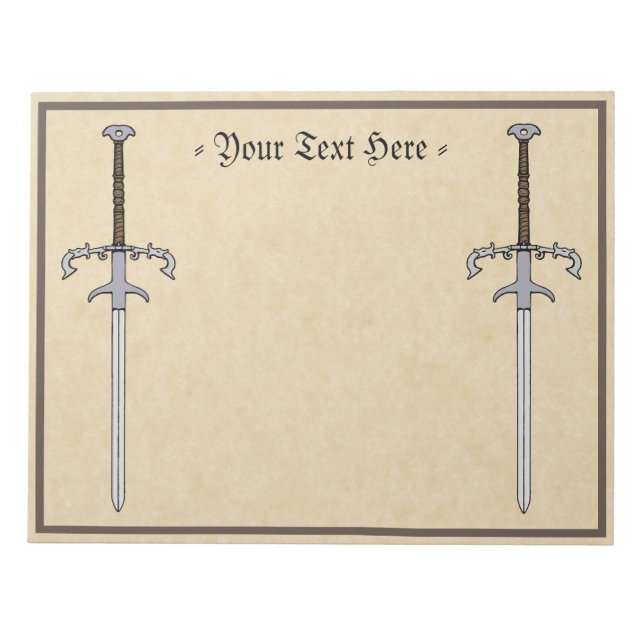 16th Century Bearing/Processional Sword Notepad (Front)