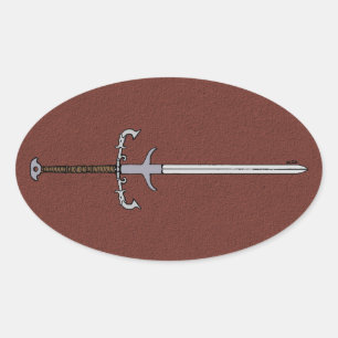 16th Century Bearing/Processional Sword Oval Sticker