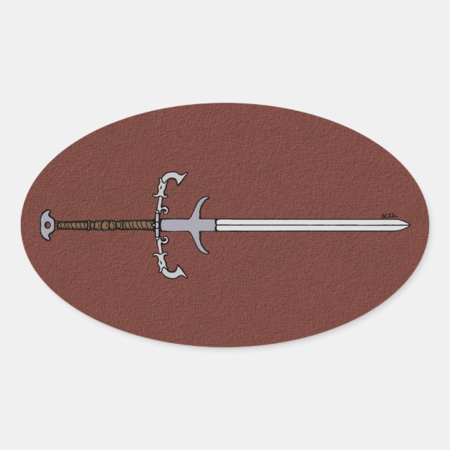 16th Century Bearing/Processional Sword Oval Sticker (Front)