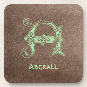 16th Century Celtic Knot Decorative Capital A Coaster