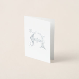 16th Century Celtic Knot Decorative Capital A Foil Card