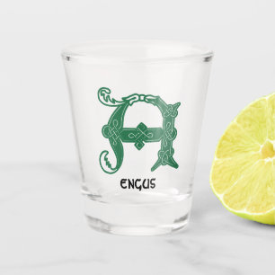 16th Century Celtic Knot Decorative Capital A Shot Glass