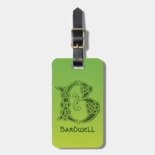 16th Century Celtic Knot Decorative Capital B Luggage Tag