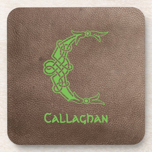 16th Century Celtic Knot Decorative Capital C Coaster (Front)