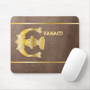 16th Century Celtic Knot Decorative Capital E Mouse Pad