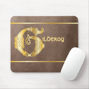 16th Century Celtic Knot Decorative Capital G Mouse Pad