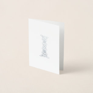 16th Century Celtic Knot Decorative Capital I Foil Card