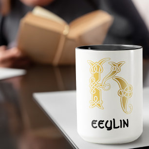 16th Century Celtic Knot Decorative Capital K Mug