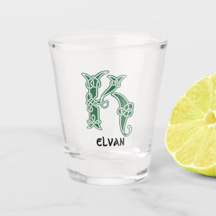 16th Century Celtic Knot Decorative Capital K  Shot Glass