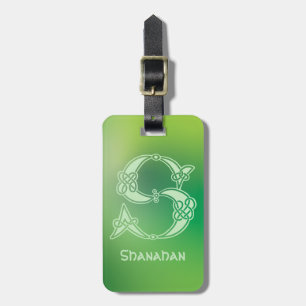 16th Century Celtic Knot Decorative Capital S Luggage Tag