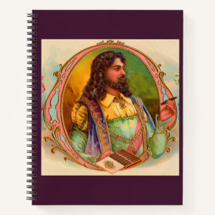 16th century cigar smoker cigar box label notebook