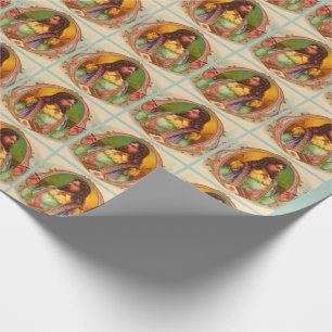 16th century cigar smoker cigar box label wrapping paper