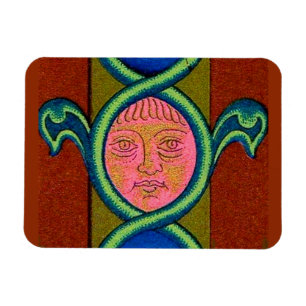 16th century found face magnet