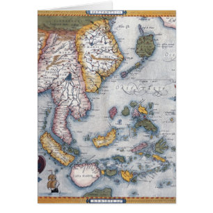 16th Century Map of South East Asia and Indonesia